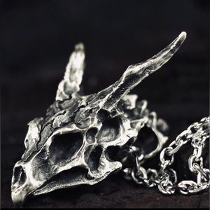 “Ice Dragon” Undead Zombie Viserion Game of Thrones Skull Goth Fantasy Necklace